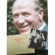 Signed paper of Matt Busby the Manchester United manager.  SORRY SOLD